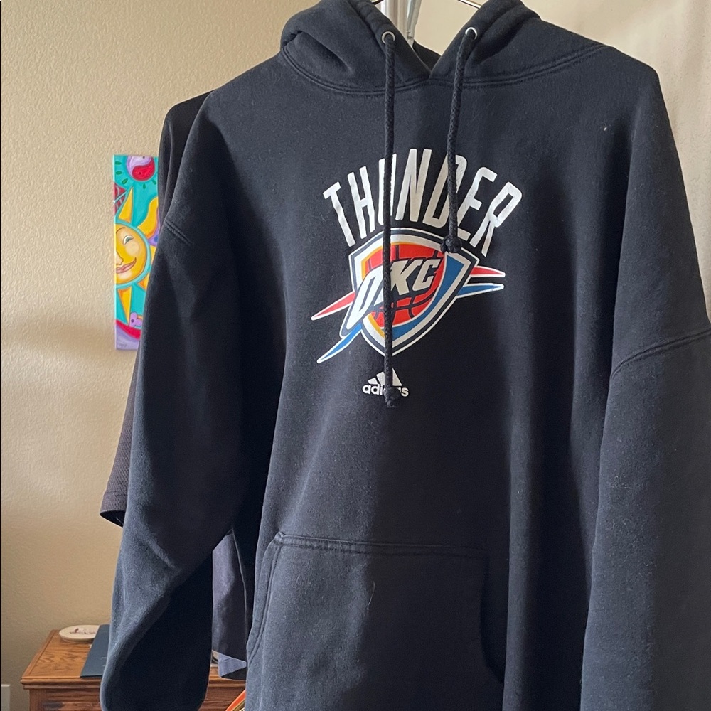 Adidas Black OKC Thunder Hoodie